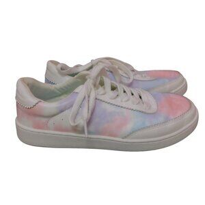 Womens 7.5M Tie-Dye Sneakers Leather Upper Casual Shoes By Spaulding